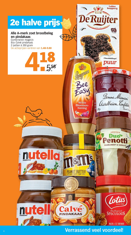 Alle merken   chocoladepasta, jam folder aanbieding bij  Albert Heijn - details