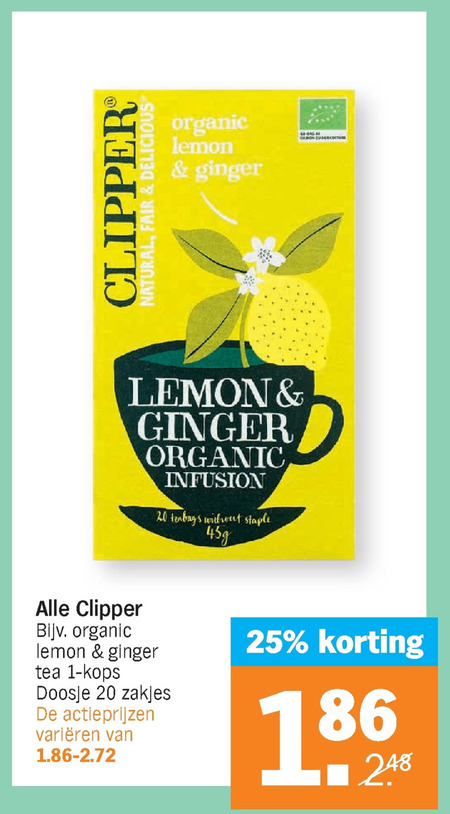 Clipper   thee folder aanbieding bij  Albert Heijn - details