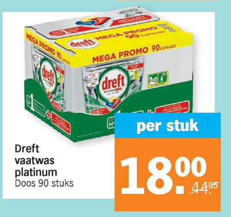 Dreft   vaatwasmiddel folder aanbieding bij  Albert Heijn - details