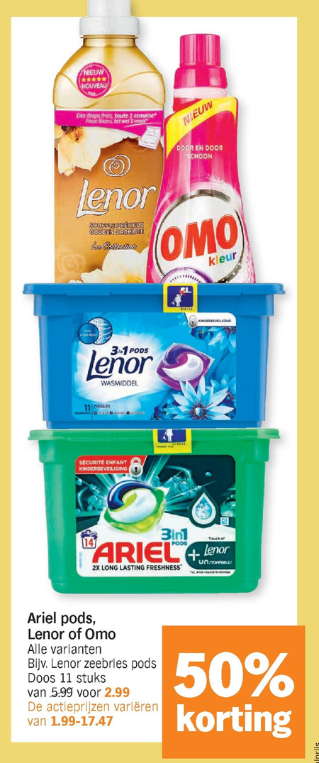 Lenor   wasmiddel folder aanbieding bij  Albert Heijn - details