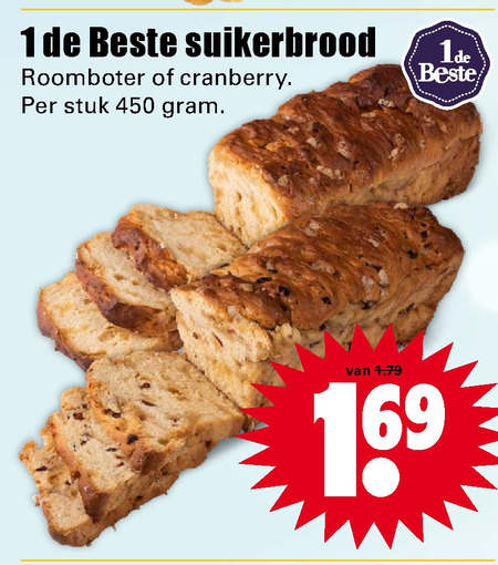 1 De Beste   suikerbrood folder aanbieding bij  Dirk - details