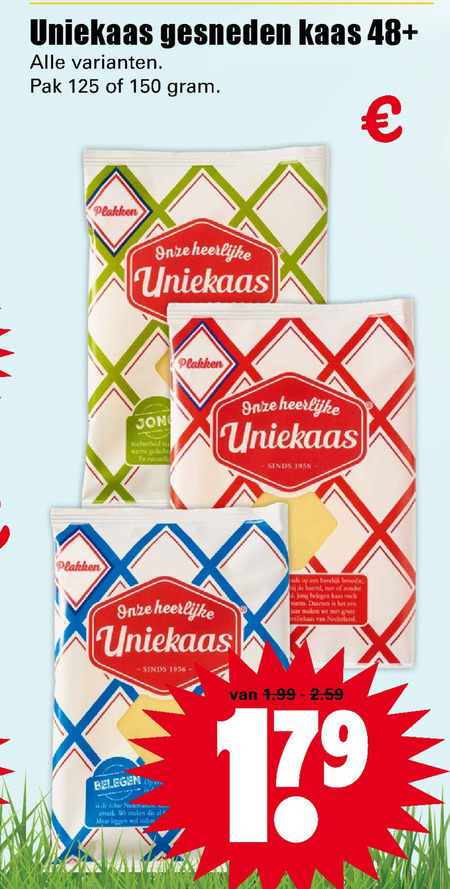 Uniekaas   kaasplakken folder aanbieding bij  Dirk - details