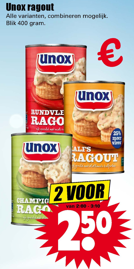 Unox   ragout folder aanbieding bij  Dirk - details