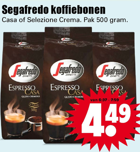 Segafredo   koffiebonen folder aanbieding bij  Dirk - details