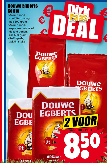 Douwe Egberts   koffie, koffiepad folder aanbieding bij  Dirk - details