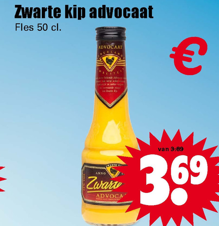 Zwarte Kip   advocaat folder aanbieding bij  Dirk - details