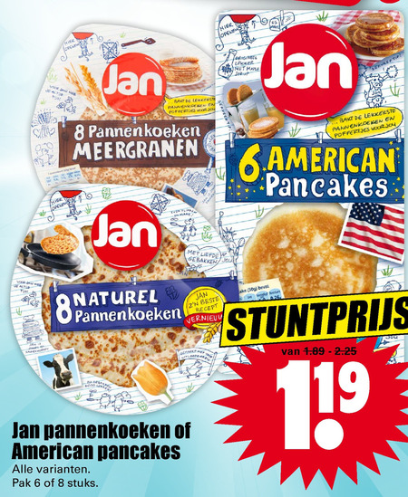 Jan   pannenkoek folder aanbieding bij  Dirk - details