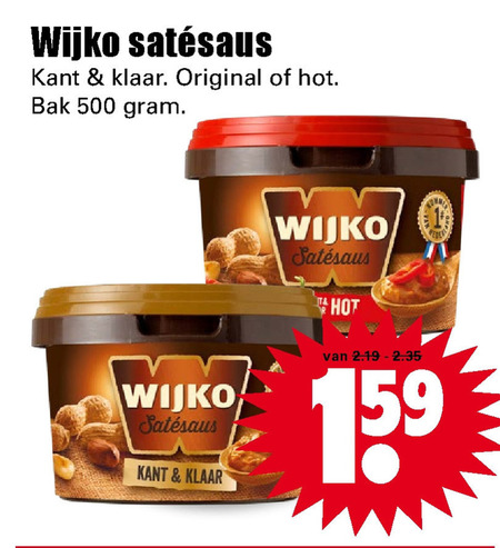 Wijko   satesaus folder aanbieding bij  Dirk - details