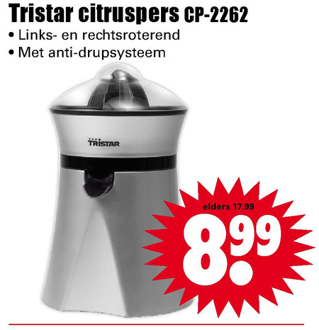 Tristar   citruspers folder aanbieding bij  Dirk - details