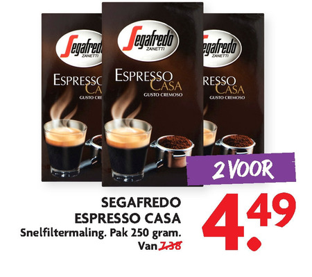 Segafredo   koffiebonen folder aanbieding bij  Dekamarkt - details