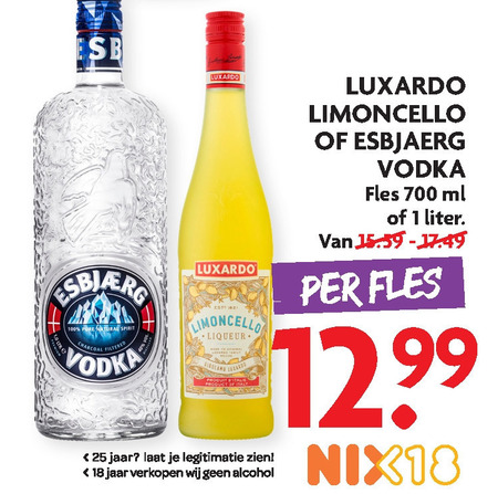 Luxardo   limoncello, wodka folder aanbieding bij  Dekamarkt - details