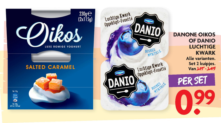 Danone Oikos   kwark, vruchtenyoghurt folder aanbieding bij  Dekamarkt - details