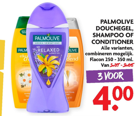 Palmolive   conditioner, shampoo folder aanbieding bij  Dekamarkt - details