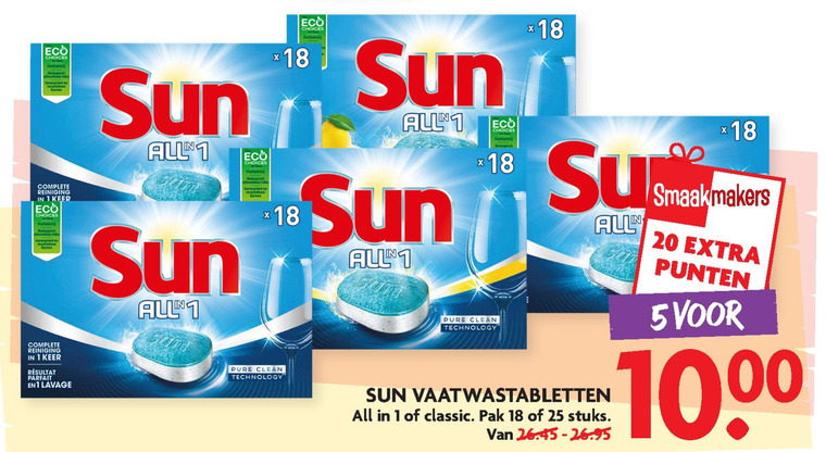 Sun   vaatwasmiddel folder aanbieding bij  Dekamarkt - details