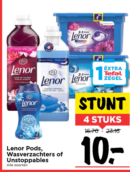 Lenor   wasverzachter, wasmiddel folder aanbieding bij  Vomar - details