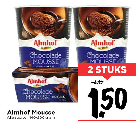 Almhof   chocolademousse folder aanbieding bij  Vomar - details