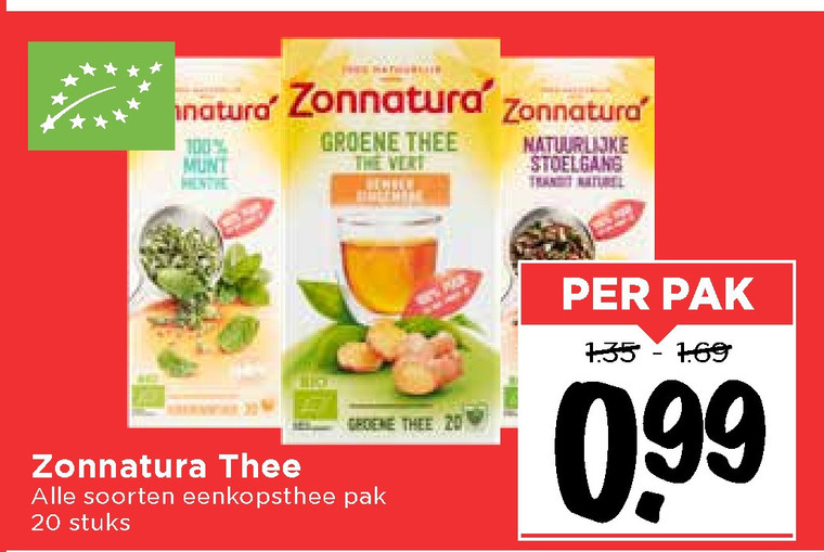 Zonnatura   thee folder aanbieding bij  Vomar - details