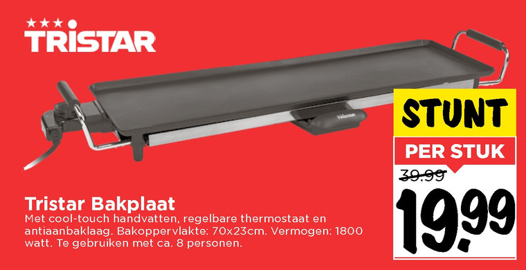 Tristar   tafelgrill folder aanbieding bij  Vomar - details