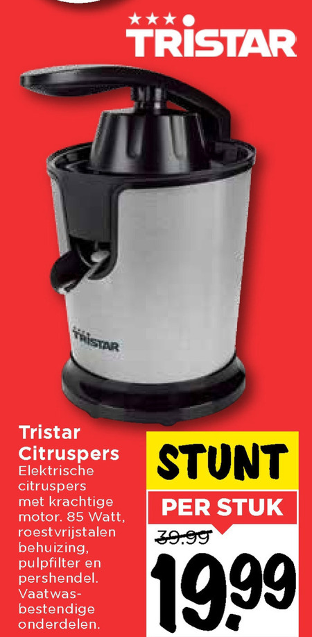 Tristar   citruspers folder aanbieding bij  Vomar - details