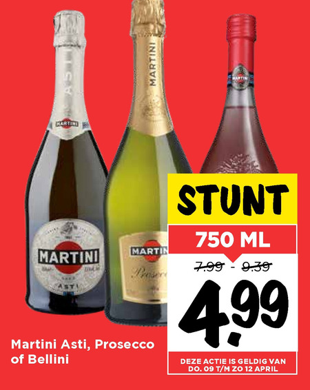 Martini   prosecco folder aanbieding bij  Vomar - details