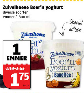 Zuivelhoeve   vruchtenyoghurt folder aanbieding bij  Poiesz - details