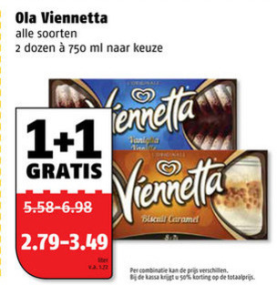 Ola Viennetta   ijstaart folder aanbieding bij  Poiesz - details