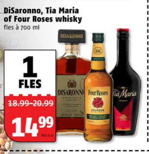 Four Roses   amaretto, bourbon folder aanbieding bij  Poiesz - details