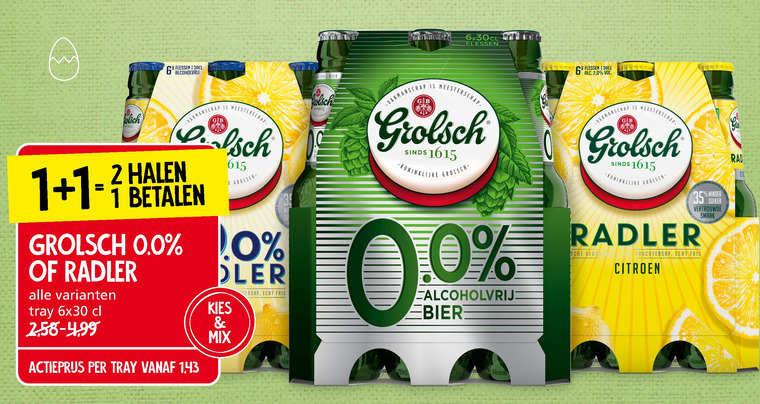 Grolsch   radler bier, alcoholvrij bier folder aanbieding bij  Jan Linders - details