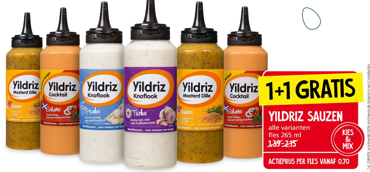 Yildriz   snacksaus folder aanbieding bij  Jan Linders - details