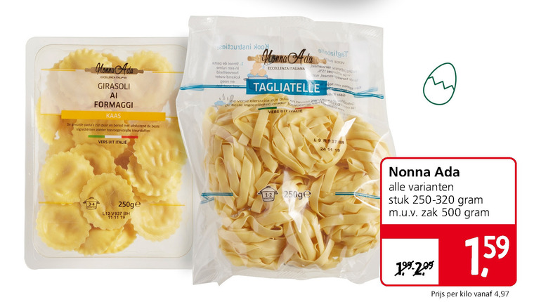 Nonna Ada   pasta, tagliatelle folder aanbieding bij  Jan Linders - details