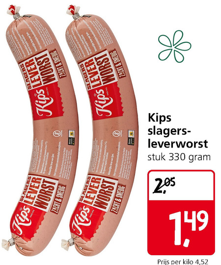 Kips   leverworst folder aanbieding bij  Jan Linders - details