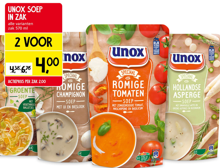 Unox   soep folder aanbieding bij  Jan Linders - details