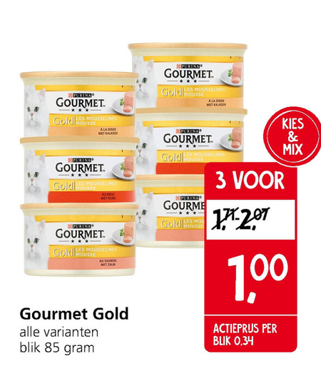 Gourmet   kattenvoer folder aanbieding bij  Jan Linders - details