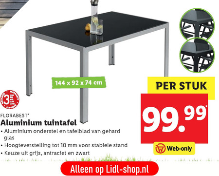 Florabest   tuintafel folder aanbieding bij  Lidl - details