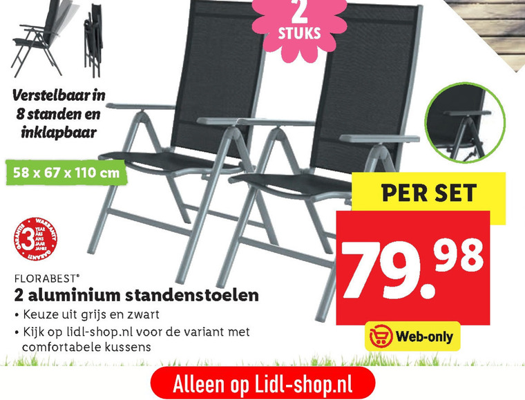 Florabest   tuin standenstoel folder aanbieding bij  Lidl - details