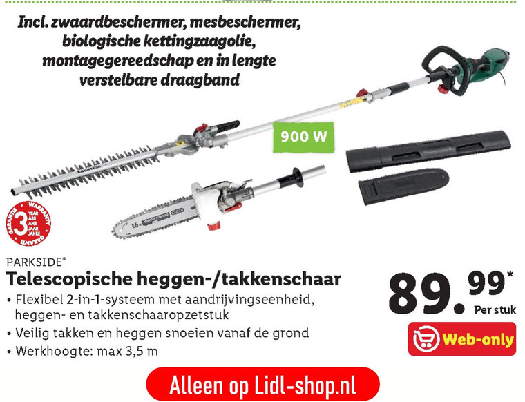 Parkside   heggenschaar, takkenschaar folder aanbieding bij  Lidl - details