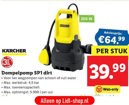 Karcher   dompelpomp folder aanbieding bij  Lidl - details