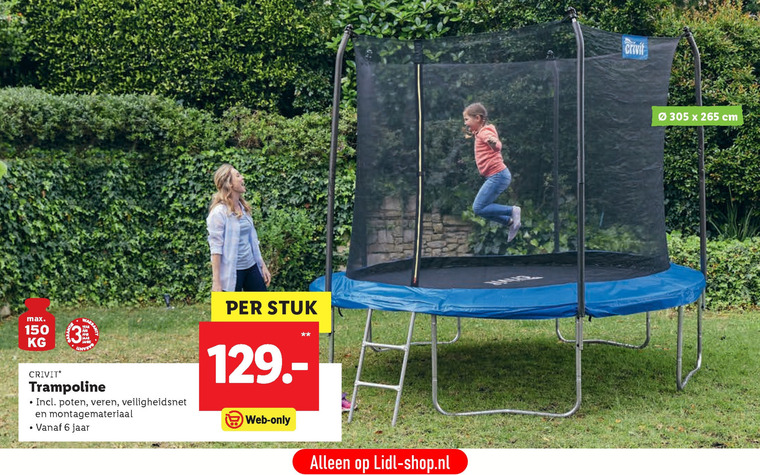 Crivit   trampoline folder aanbieding bij  Lidl - details