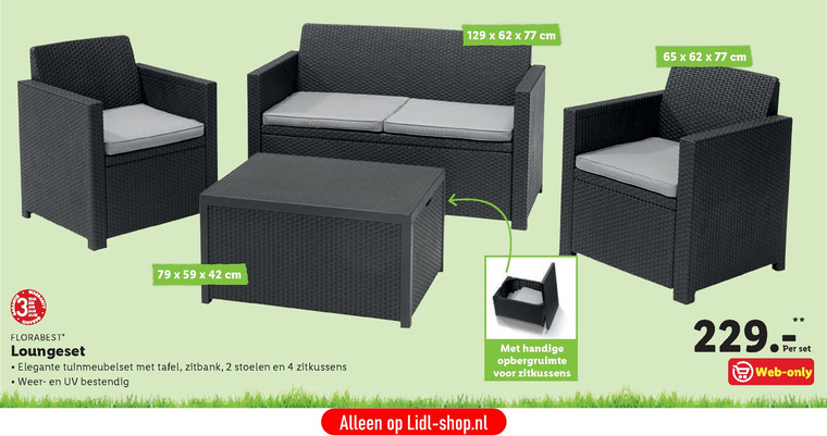 Florabest   loungeset folder aanbieding bij  Lidl - details