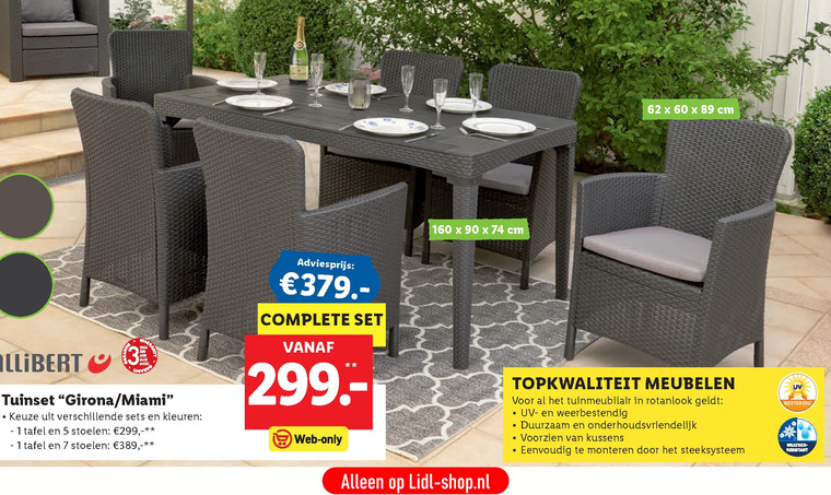 Allibert   tuinmeubelset folder aanbieding bij  Lidl - details