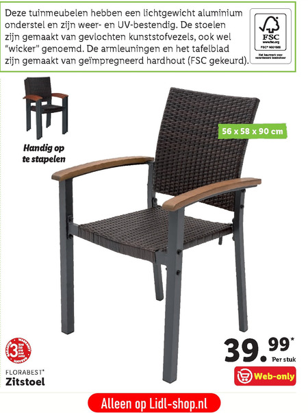 Florabest   tuinstoel folder aanbieding bij  Lidl - details