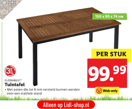 Tuintafel hout praxis