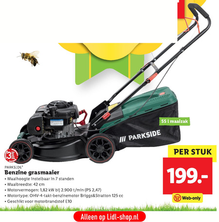 nikkel paar pleegouders Parkside benzine grasmaaier folder aanbieding bij Lidl - details