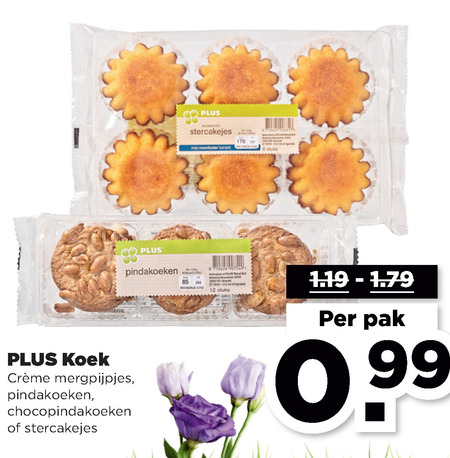 Plus Huismerk   mergpijpjes, pindakoeken folder aanbieding bij  Plus - details