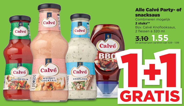 Calve   snacksaus folder aanbieding bij  Plus - details