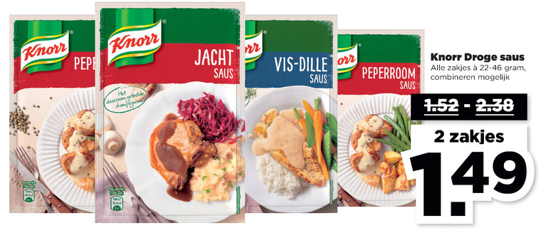 Knorr   maaltijdsaus folder aanbieding bij  Plus - details