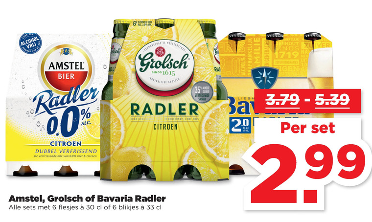 Bavaria   radler bier folder aanbieding bij  Plus - details