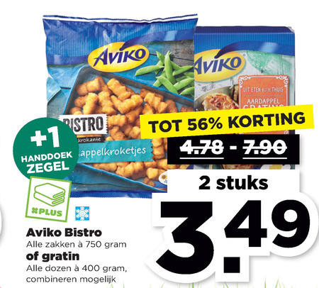 Aviko   aardappelkroketjes, aardappelproduct folder aanbieding bij  Plus - details