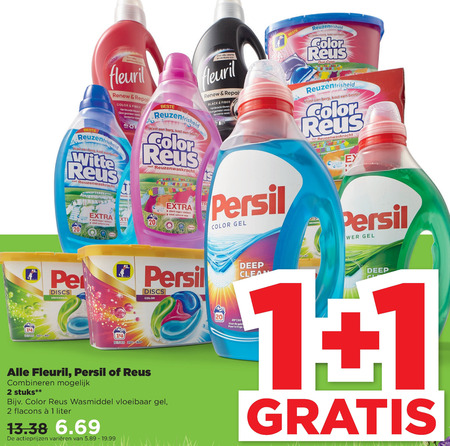 Persil   wasmiddel folder aanbieding bij  Plus - details