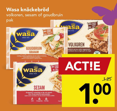 Wasa   knackebrod folder aanbieding bij  Deen - details